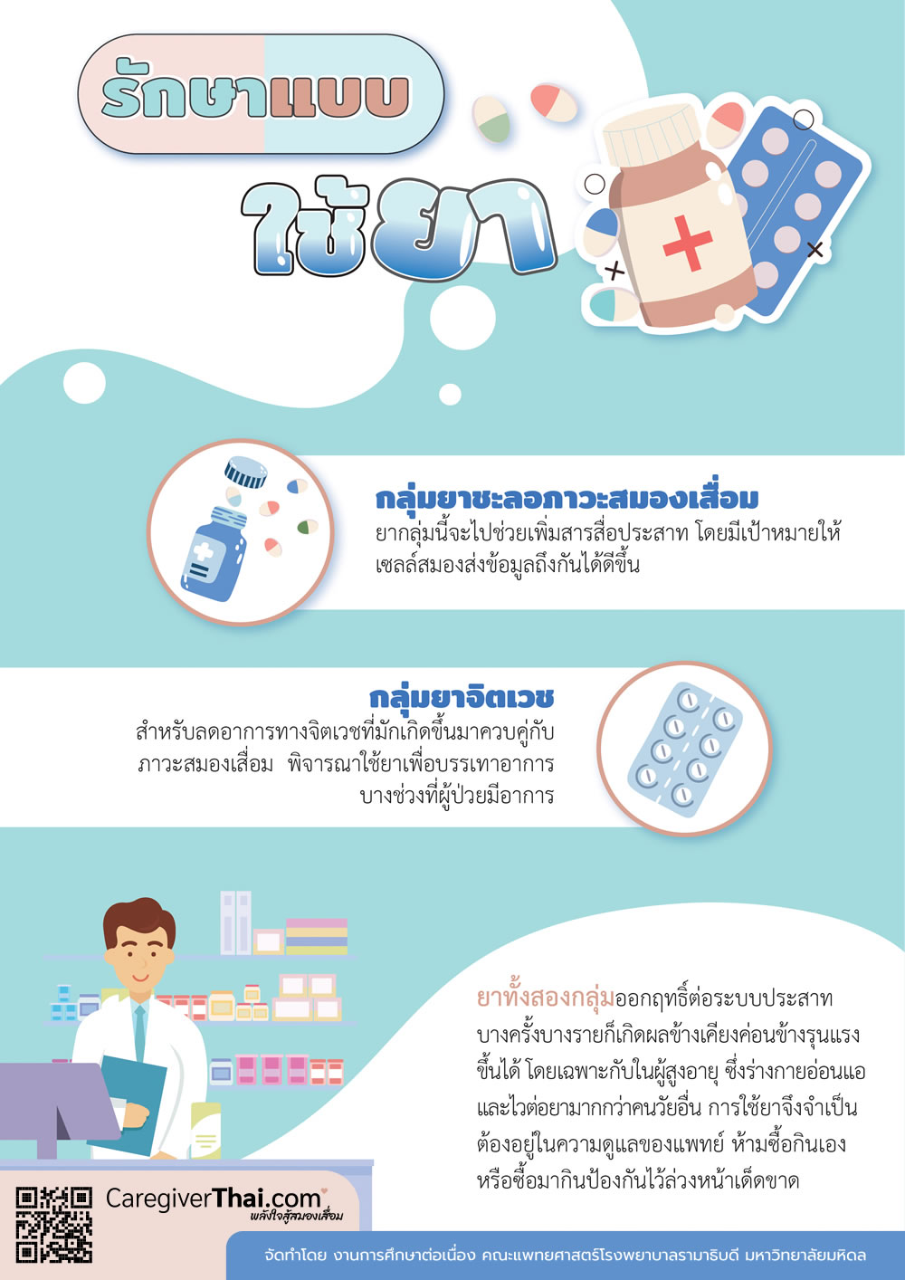 การรักษาผู้มีภาวะสมองเสื่อมแบบใช้ยา